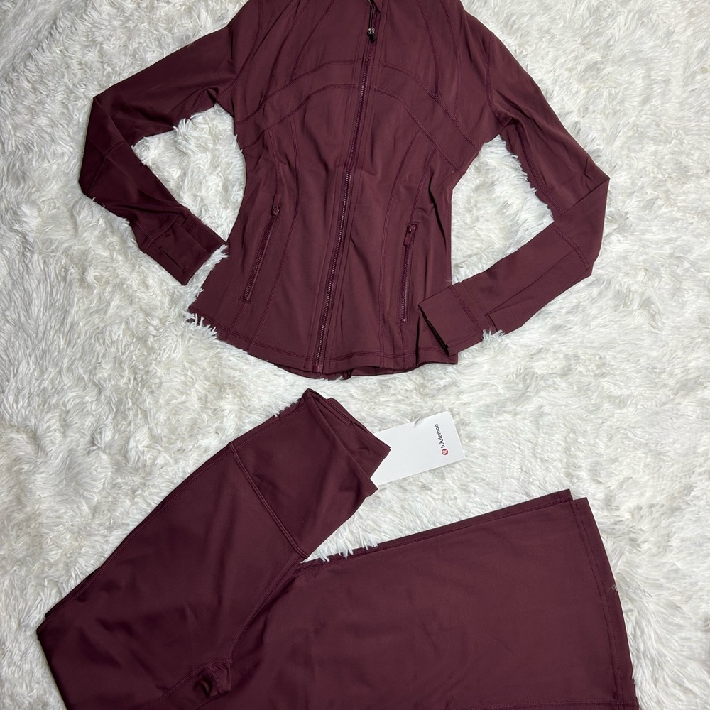 Women's Burgundy Activewear Set